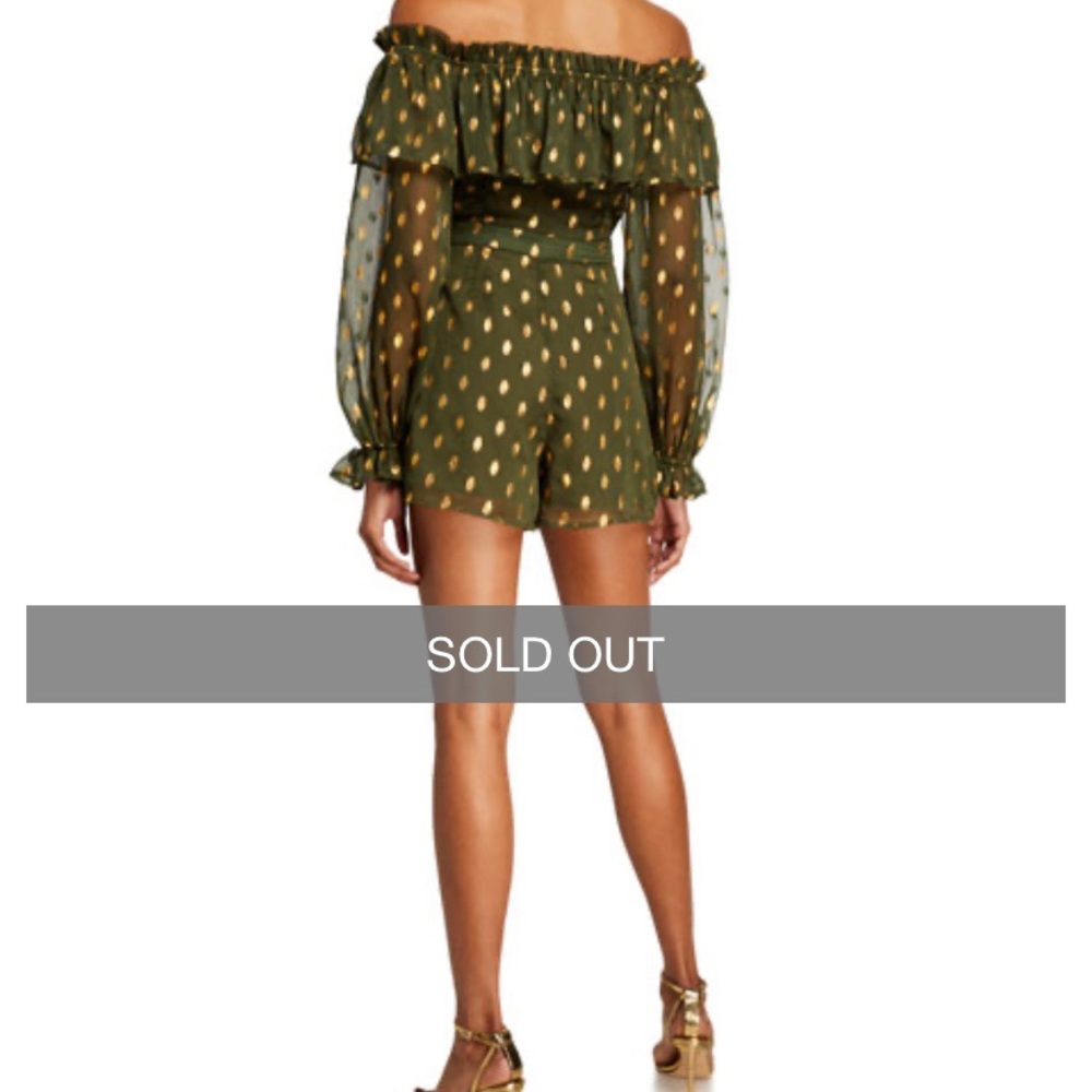 Endless Rose Chiffon Off-the-Shoulder Romper - Picture 4 of 7